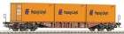 66634 Roco 4-axle Flat car with 3 Containers &quot;Hapag-Lloyd&quot;